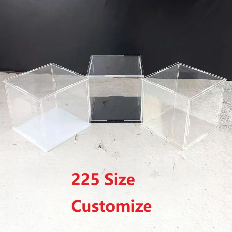 Black White Clear Acrylic Display Case Countertop Box Organi