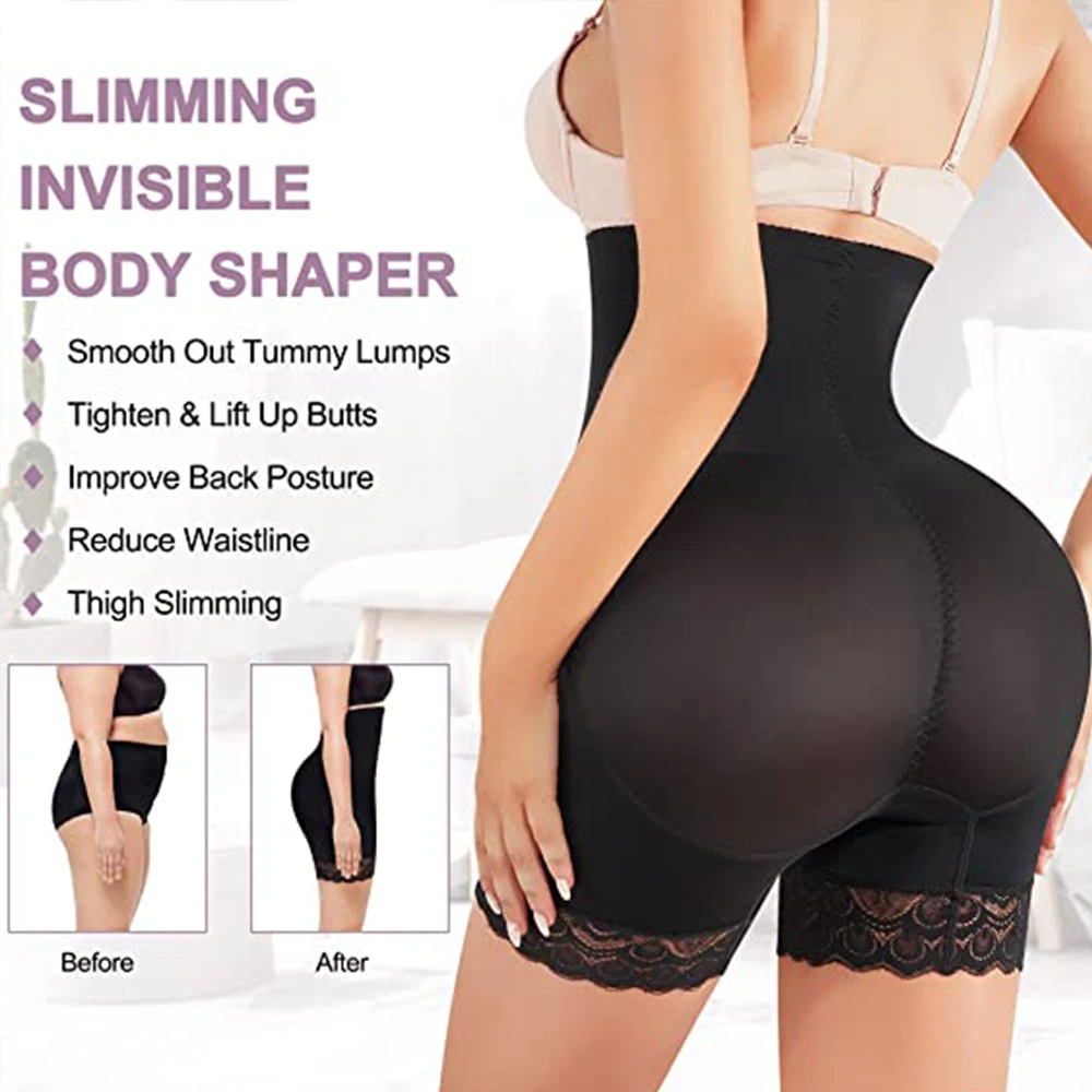 Butt Pads Underwear for Women Booty Padded Lace Panties Shape The Buttocks Plump Curve Buttock and Hip Enhancer Shapewear Shorts