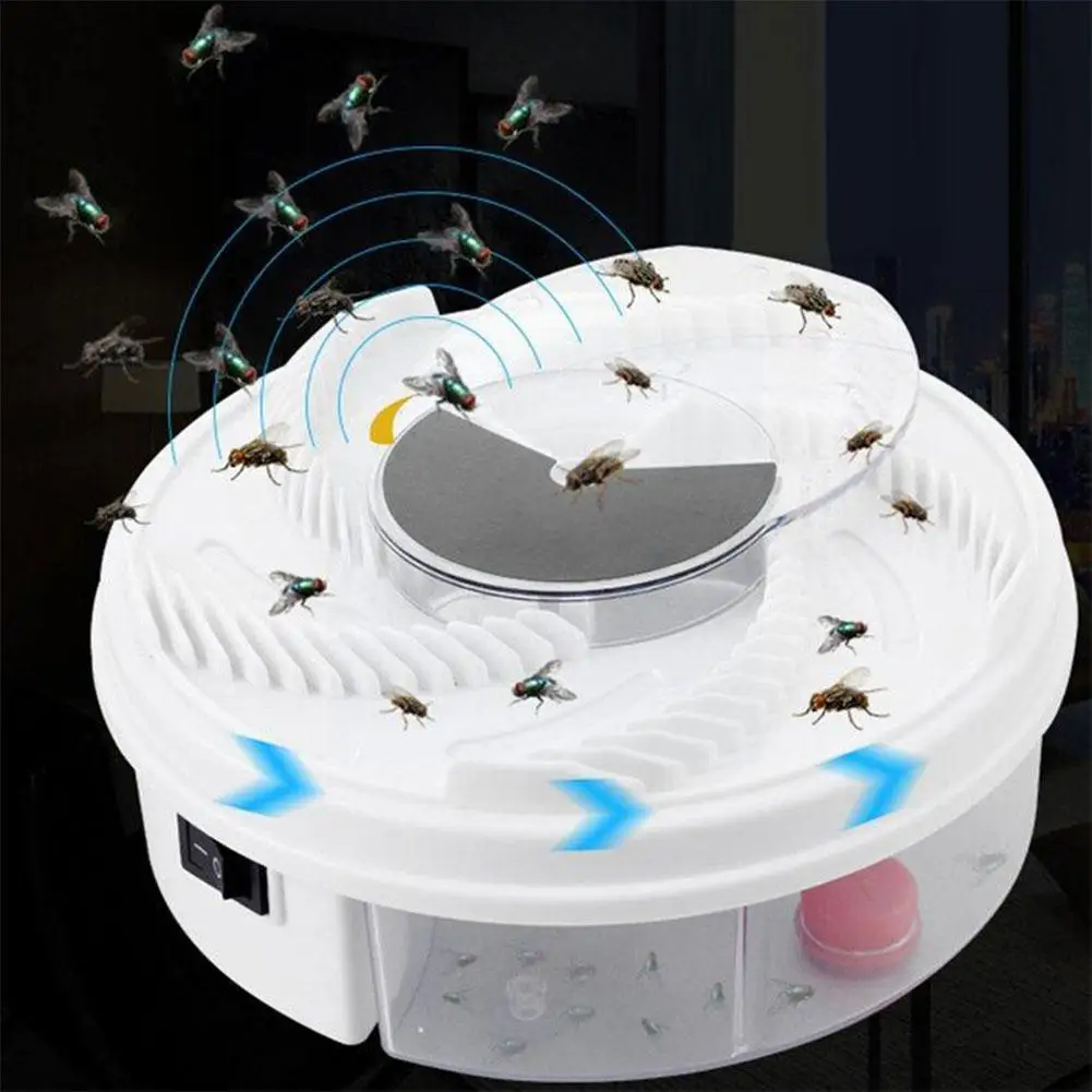 

Household Electric Flies Catching Housefly Mute Rotating Fly Mosquito Automatic USB Flycatcher Trap Killer P9C7