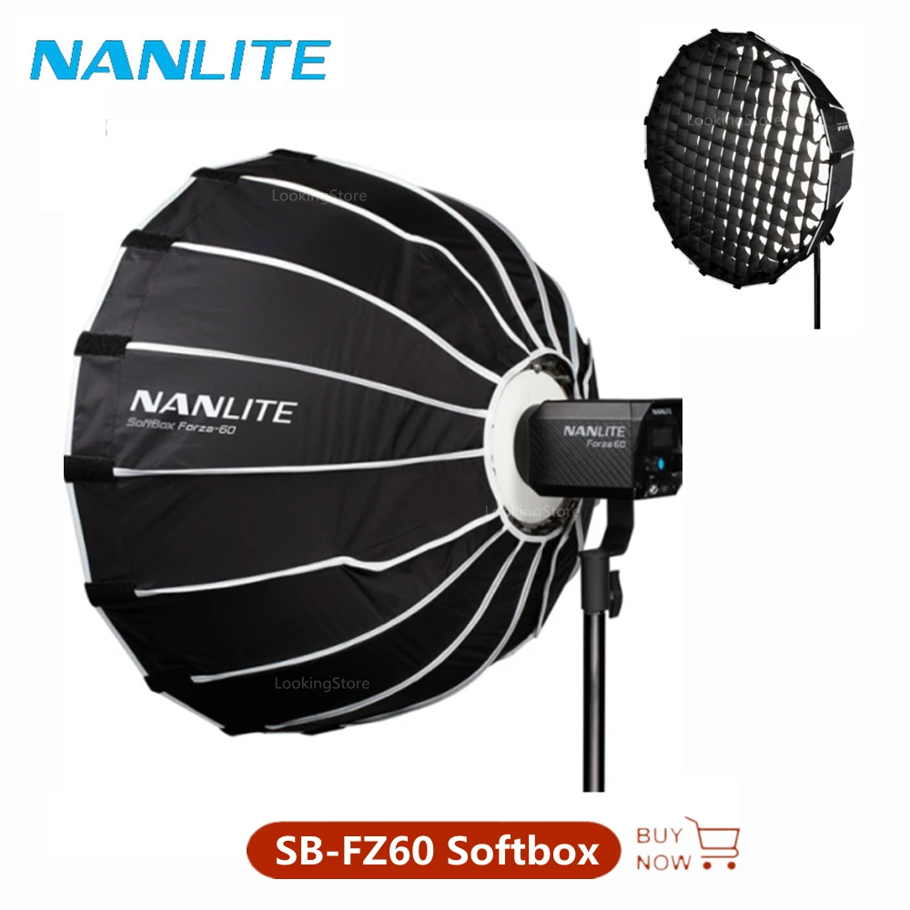 

Nanlite Nanguang SB-FZ60 60 см софтбокс сетка для Nanguang Forza60 светильник вой Зонт светильник софтбокс Bowen Mount Round