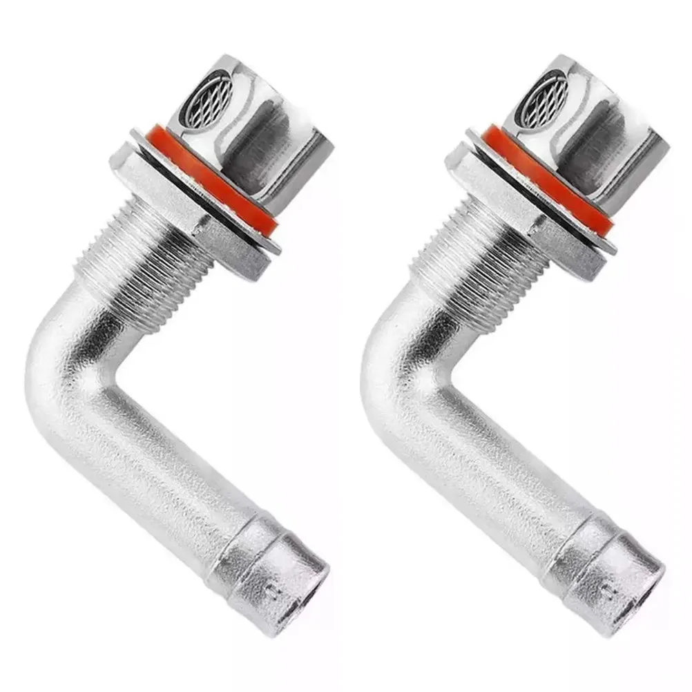 

2PCS Marine Grade 316 Stainless Steel Universal Boat Fuel Vent Fuel Gas Tank Vent Hardware with Gasket Flush Mount for 5/8" Hose