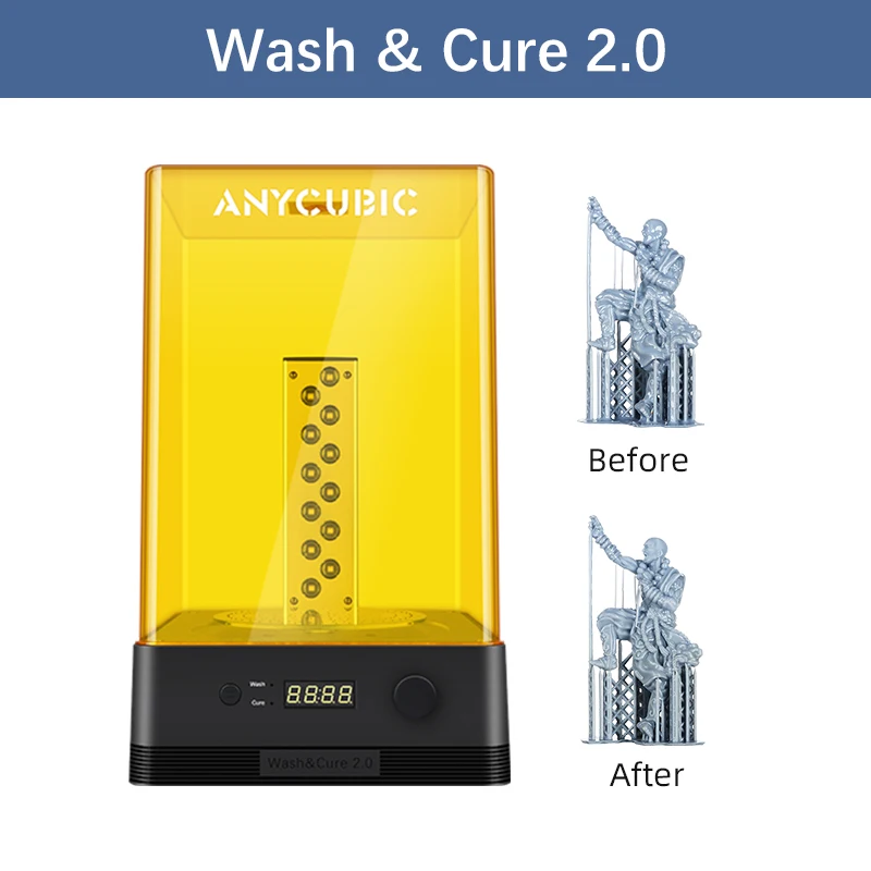 

new Wash & Cure 2.0 For Mars Photon Mono LCD SLA DLP 3D Printer Models UV Rotary Curing Resin Cleaning Machine 2 in 1