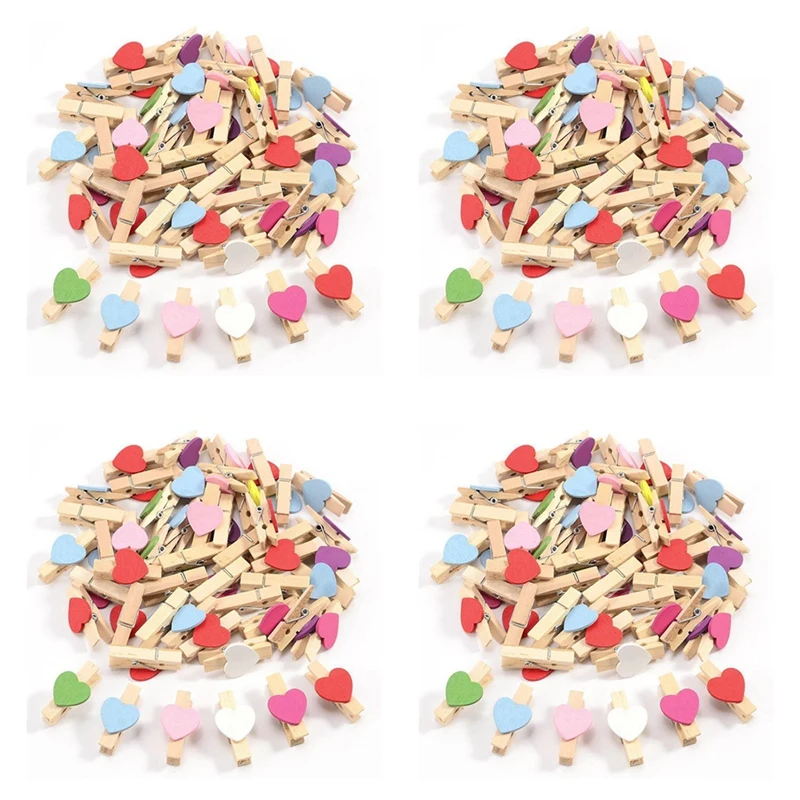 200 шт. деревянные мини-прищепки для фотобумаги