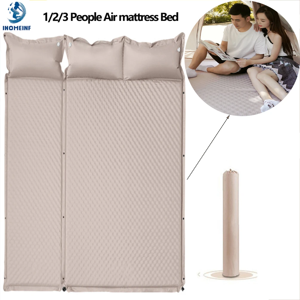 

Air Mattress for Camping Inflatable Auto Air-bed Suitable for 1-3 People Damp Proof Mat, Outdoor Air Cushion Bed, Tent Floor Mat