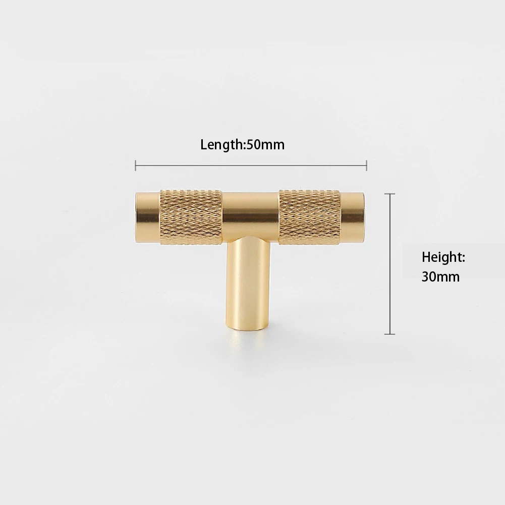 

Elegant and Functional Knurled T Bar Handle Perfect for Cupboards and Kitchen Cabinet Doors Available in Black and Gold