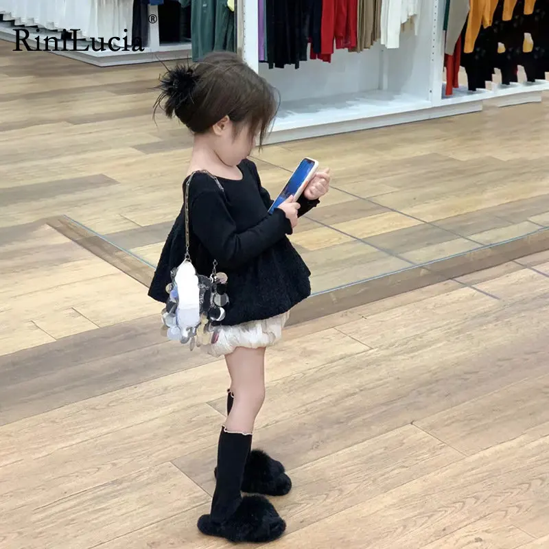 

2023 Baby Clothing Set Children's Solid Color Long-sleeve Tops Loose Shorts Two Piece Suit Spring Newborn Girls Outfit