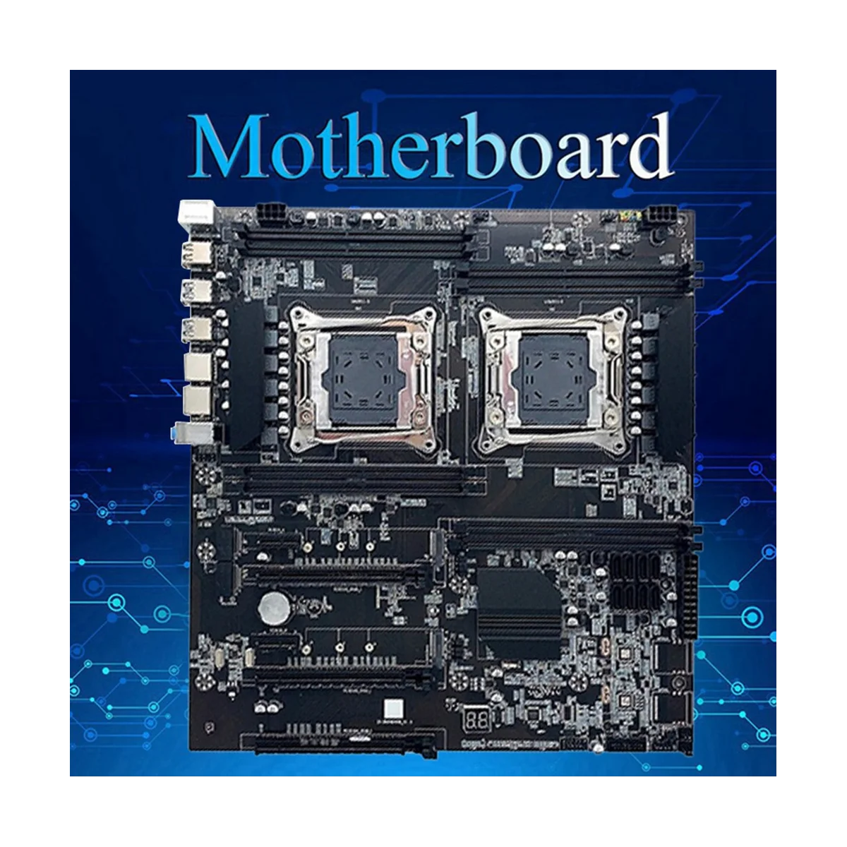 

Материнская плата X99 с двойным разъемом + кабель SATA + перегородка LGA 2011 PCI-E16X, поддержка 8XDDR4, слот с двойным процессором для ALEO Mining