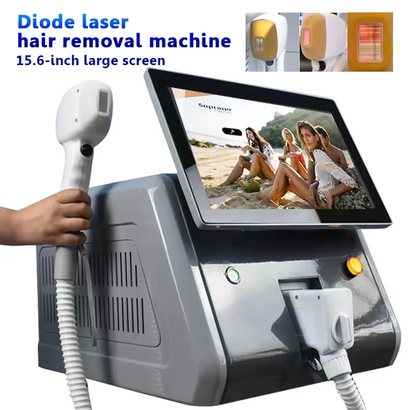 

Permanent 15.6-inch large screen 808nm Diode Laser Hair Removal Machine Laser Epilation Beauty Equipment for spa
