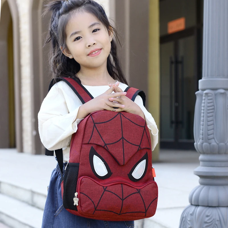 

Canvas school bag kindergarten 3-4-6 years old children's backpack kids schoolbag