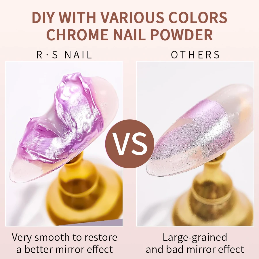 RS NAIL 5g 3D Полутвердый магический зеркальный моделирующий гель-лак для ногтей