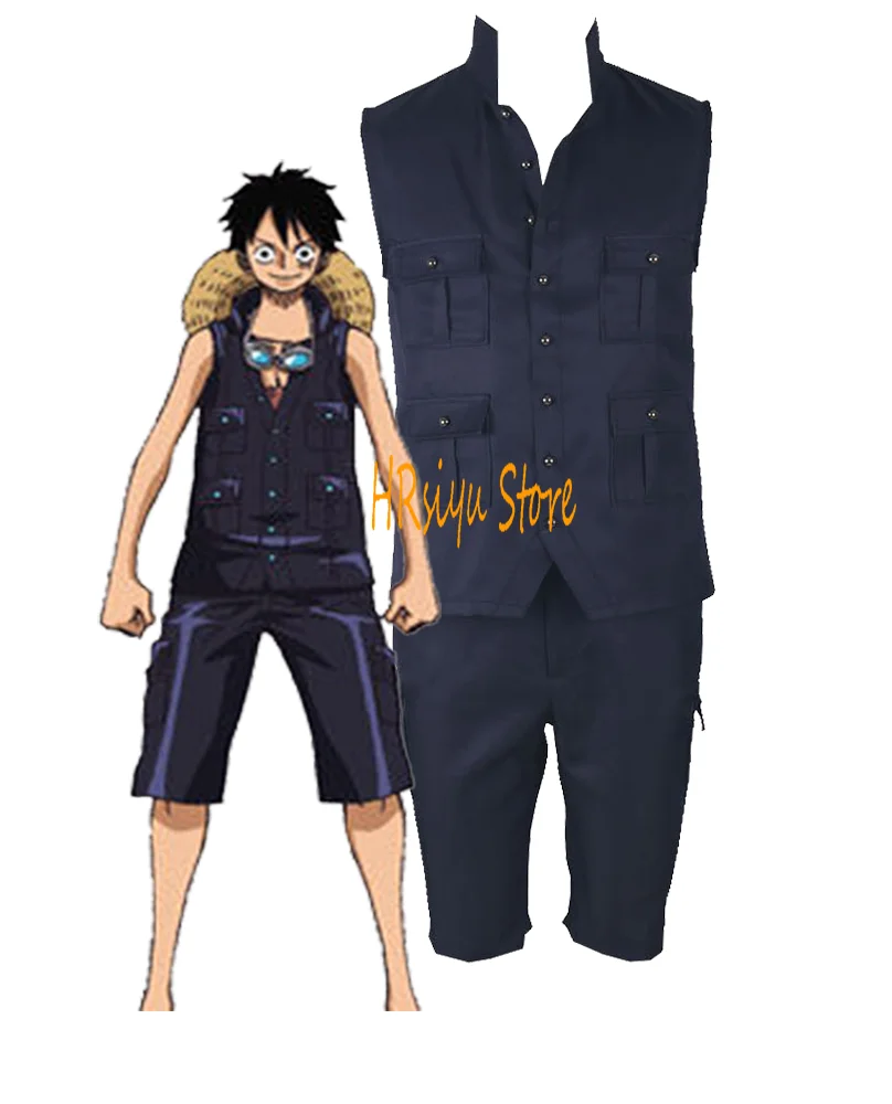 

Anime Movie Cos Gold Monkey D Luffy Cosplay Costume Halloween Christmas Costume