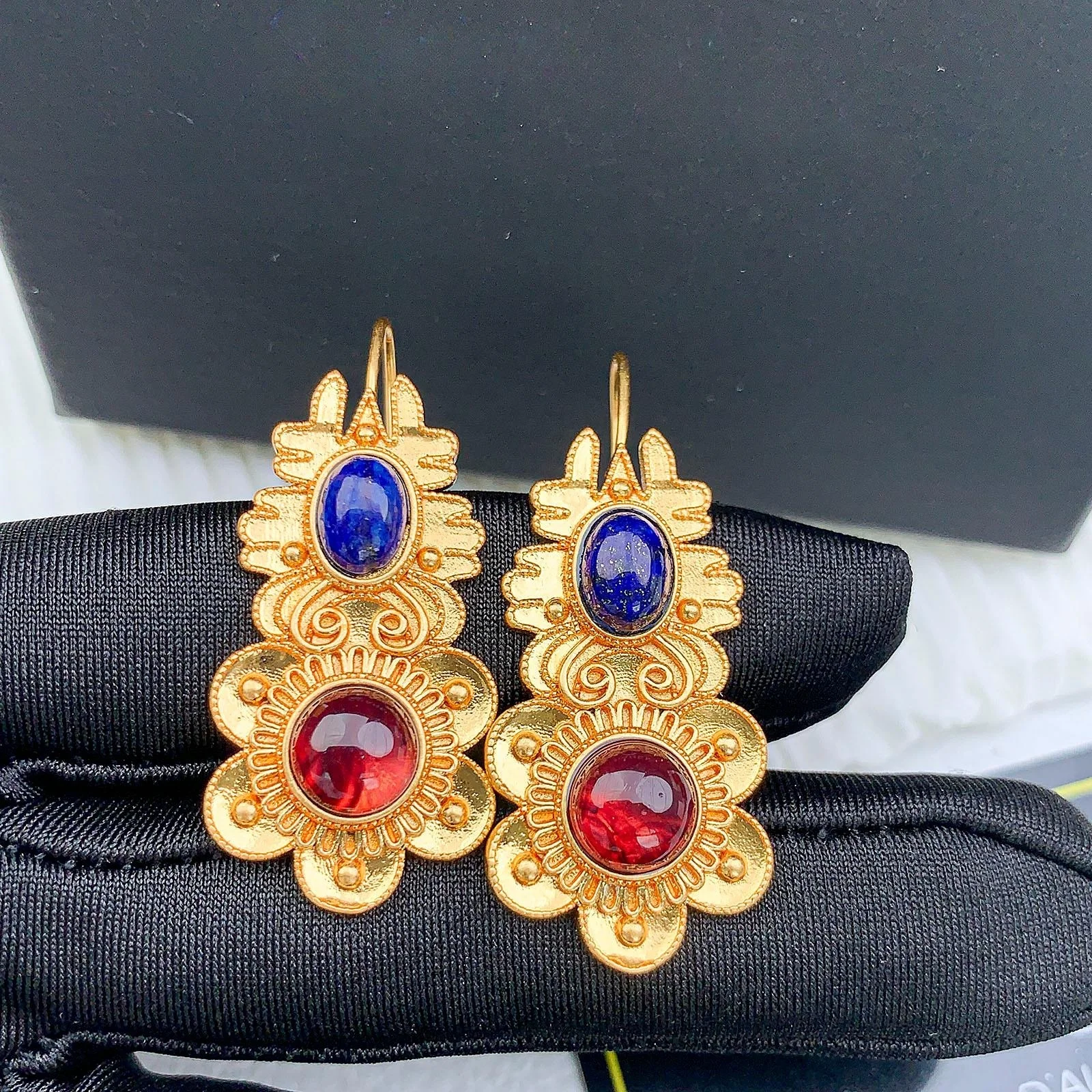 

Autumn Treasure Embedding Antique Hanfu Accessories Exquisite and Simple Earrings