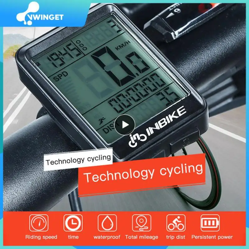 

INBIKE Wireless Bicycle Speedometer Cycling Speed Detector Codemeter Waterproof IPX5 Bicycle Computer No GPS Bike Accessories