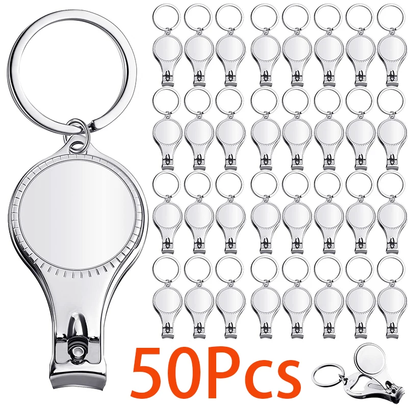 50 шт. металлические три в одном щипцы для ногтей брелки Резак открывалка бутылок