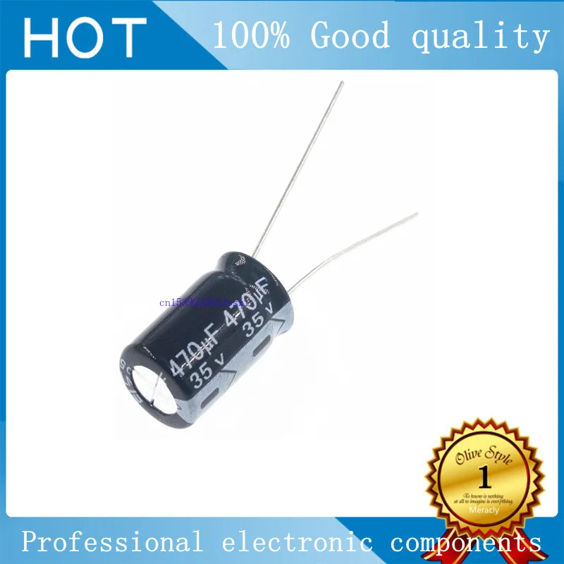 

20pcs 470uF 35V 10*13mm Aluminum Electrolytic Capacitor Radial 35v470uf High frequency and low resistance