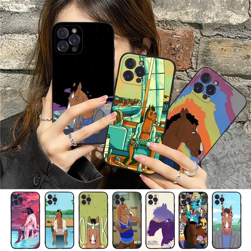 

Cartoon B-boJack Horsemans Phone Case Silicone Soft For Iphone 14 13 12 11 Pro Mini XS MAX 8 7 6 Plus X XS XR Cover