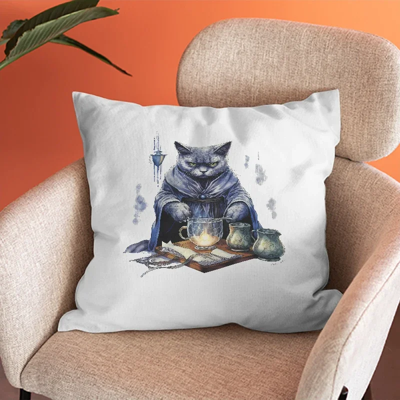 Акварель Волшебная кошка волшебный шар DTF термонаклейка Переводные картинки