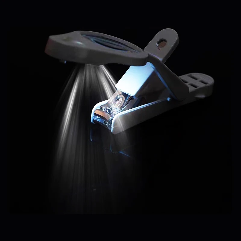 Машинка для стрижки ногтей со светодиодной лупой детей пожилого возраста защита