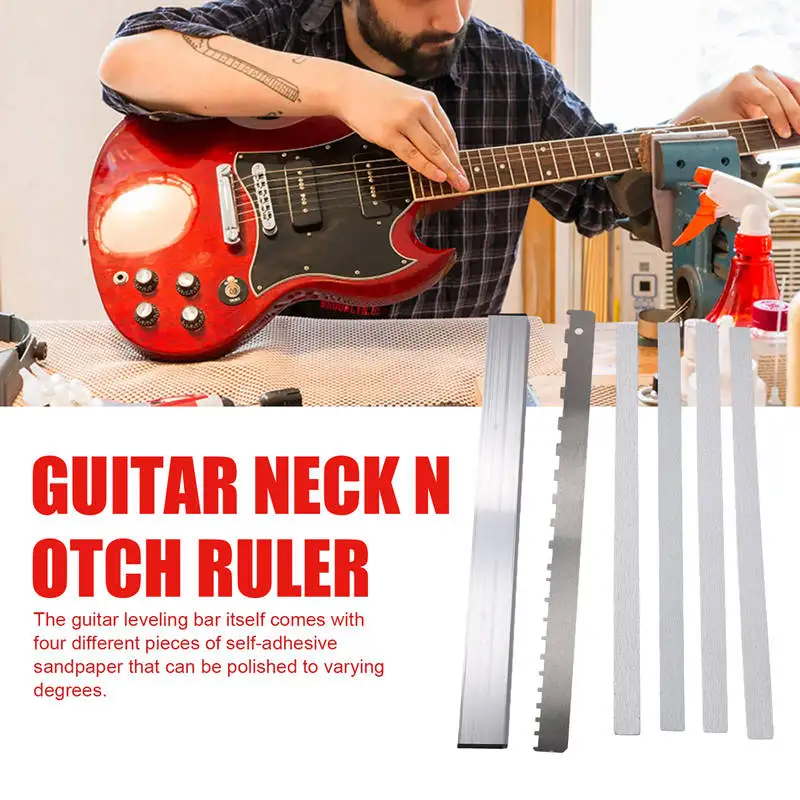 Гриф для гитары лад лучевой Нивелир инструменты Luthier с наждачной бумагой и грифом