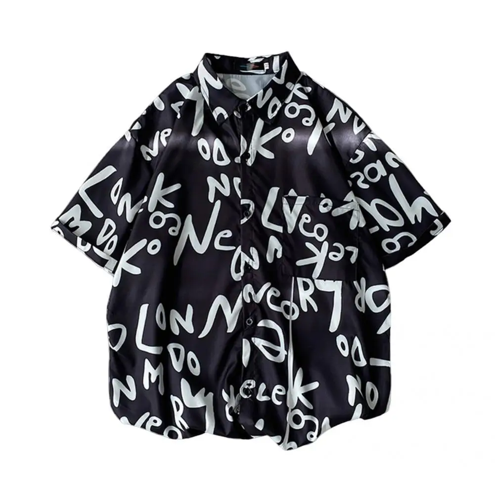 

Fabulous Turn-down Collar Beach Top Beach Top Vacation Firm Stitching