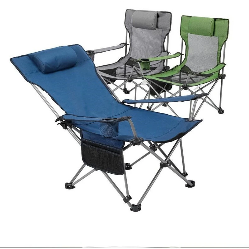 Outdoor Breathable Mesh Reclining Chair Balcony Beach Patio Fishing Chairs Portable Armchairs Lightweight Folding Camping Chair