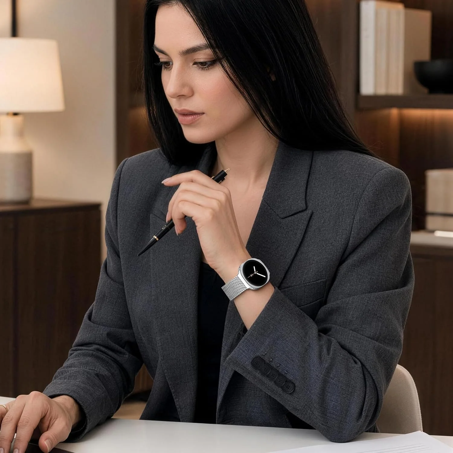 Магнитный ремешок для Samsung Galaxy Watch 88 Classic 44 мм, 40 мм, 46 мм, толстый сетчатый металлический браслет Correa Pulseira Galaxy Watch 8 Band (art.: 3920dbb34db71) - 3920dbb34db71