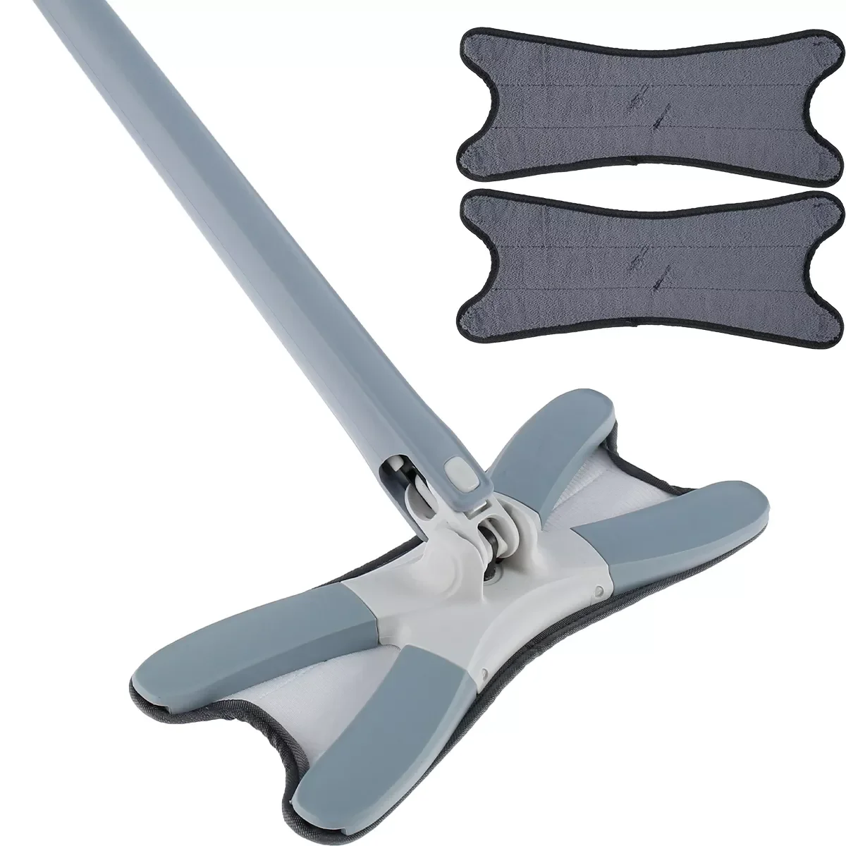 

X-Type Flat Floor Mop Self Wringing Microfiber Mops with 3 Removable Washable Replacement Pads Hands Free Floor Mop Easy Squeeze