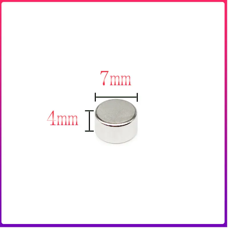 

20/50/100/200/300PCS 7x4 mm Disc Search Magnet 7mmx4mm Permanent Small Round Magnet 7x4mm Neodymium Magnet Strong 7*4 mm N35