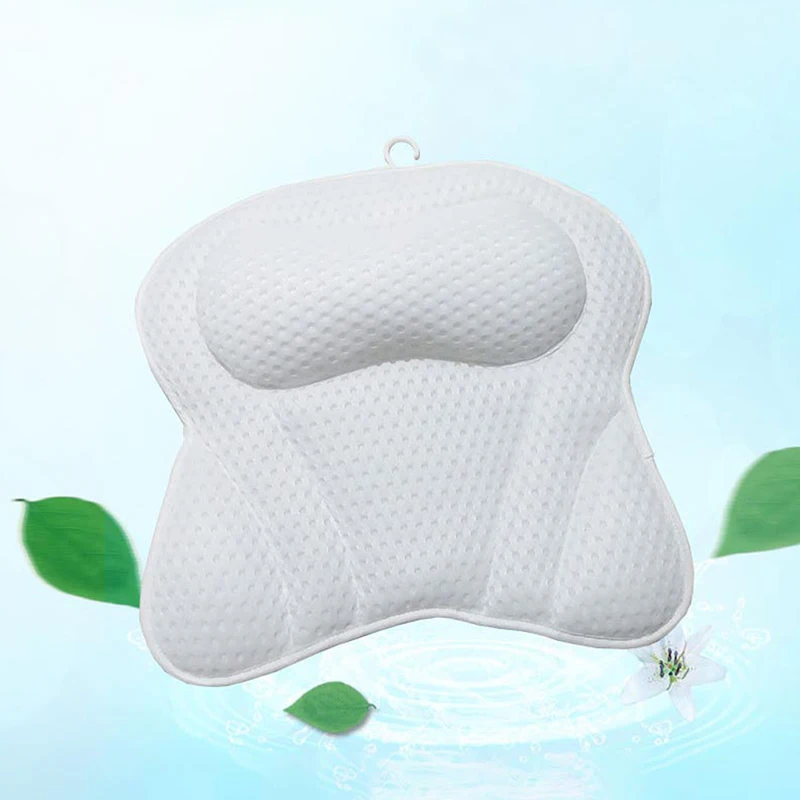 

Подушка для ванной с белыми бабочками, дышащая подушка для ванной комнаты, аксессуары для дома и ванной комнаты с присосками