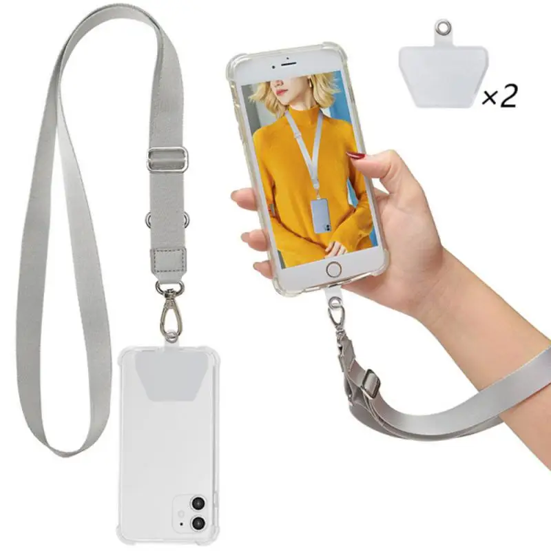 

Anti-lost Strap Universal Polyester Phone Hanging Neck Lanyard Metal Buckle Anti-lost Phone Lanyard Gift For Daughter Friends