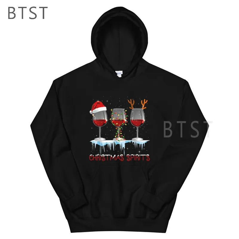

Christmas Spirits Wine Autumn Winter Fashion Hoodies Anime Hoodie Sweatshirt Kawaii Print Harajuku Hoody Tracksuit Men Daily