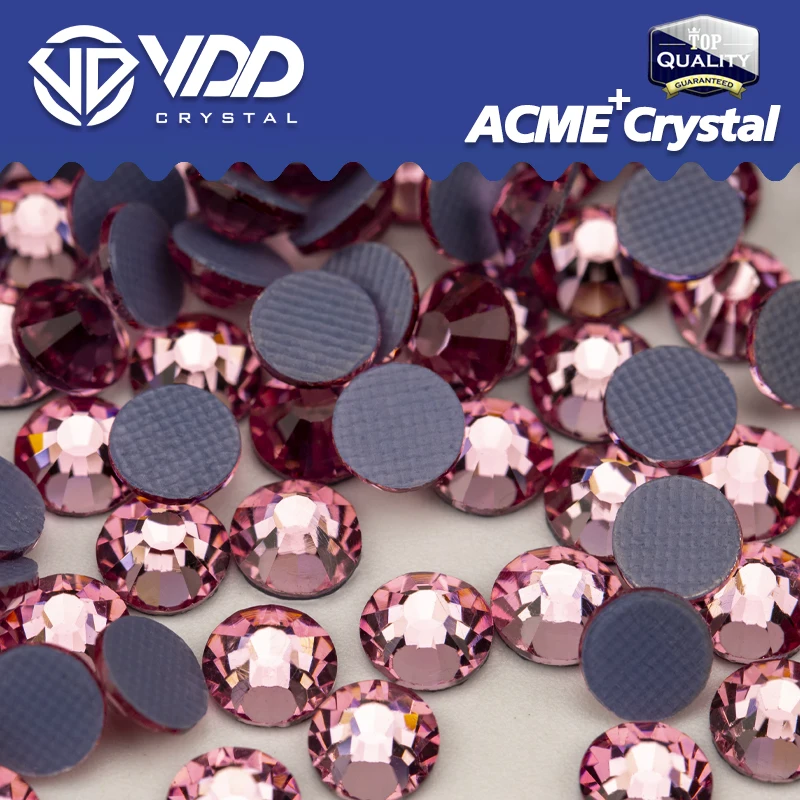 VDSM D.LT.Rose AAAAA Высококачественное Стекло Стразы Горячая фиксация Хрустальный Плоский Стразы блестящие камни аксессуары для одежды украшение