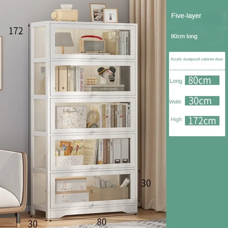 Стеллаж для книжного шкафа пылезащитный стеллаж хранения с дверью сборная