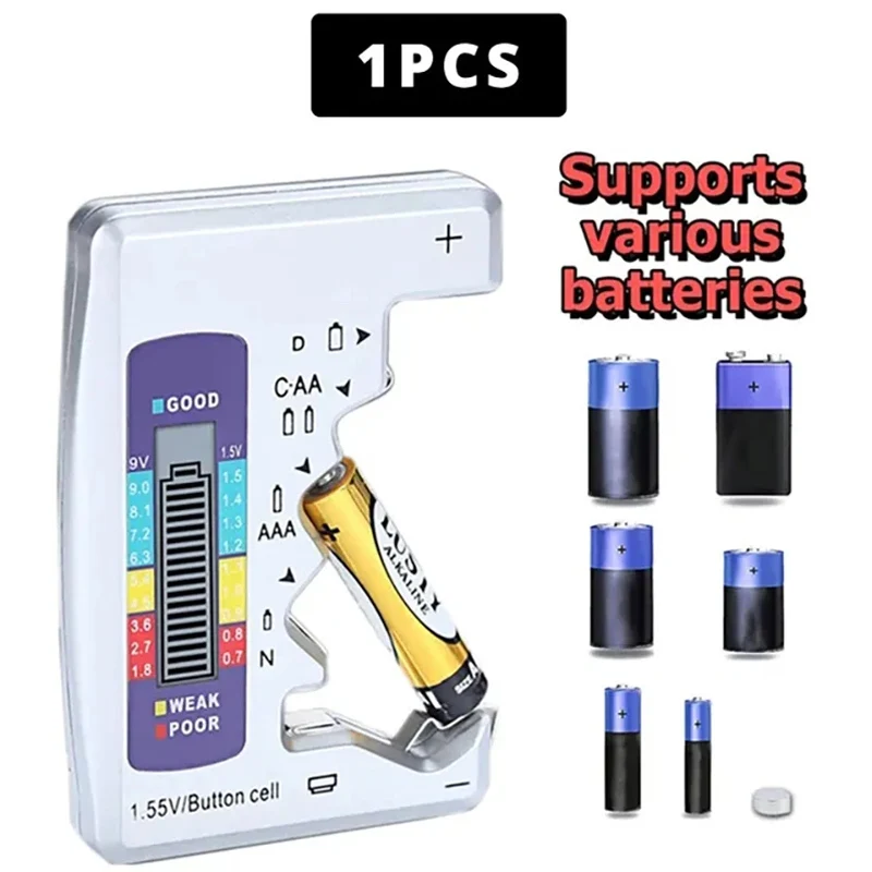 Цифровой тестер аккумуляторов C D N AA 9 В 1 5 в