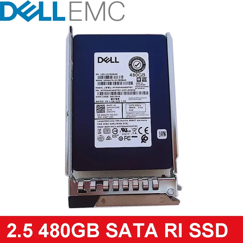 

Dell 480 ГБ SATA 6 Гб/с 2,5 сервер SSD RI 64TMJ 3DCP0 DXD9H интенсивный жесткий диск для чтения
