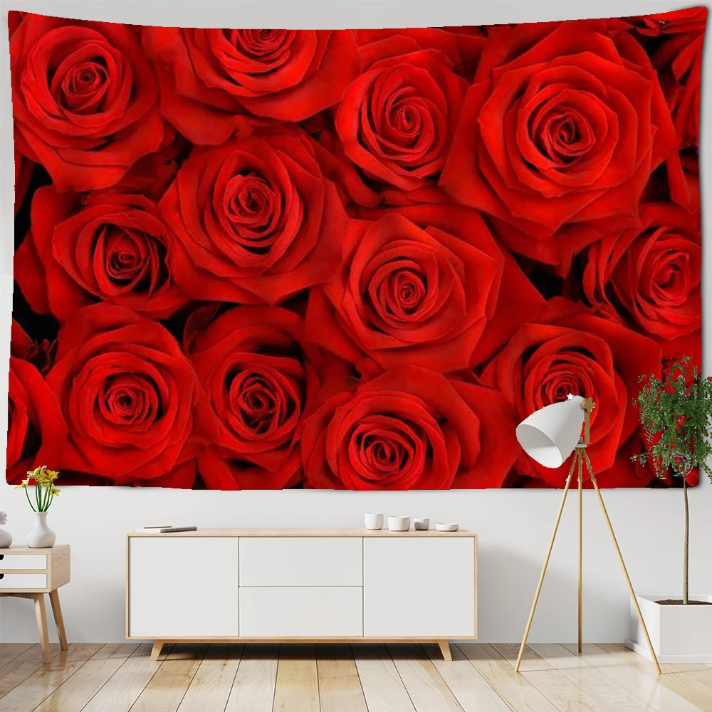 

Rose Flowers 3d printing tapestry lion elephant wall hanging polyester fabric home decoration mandala bohemian wall decoration