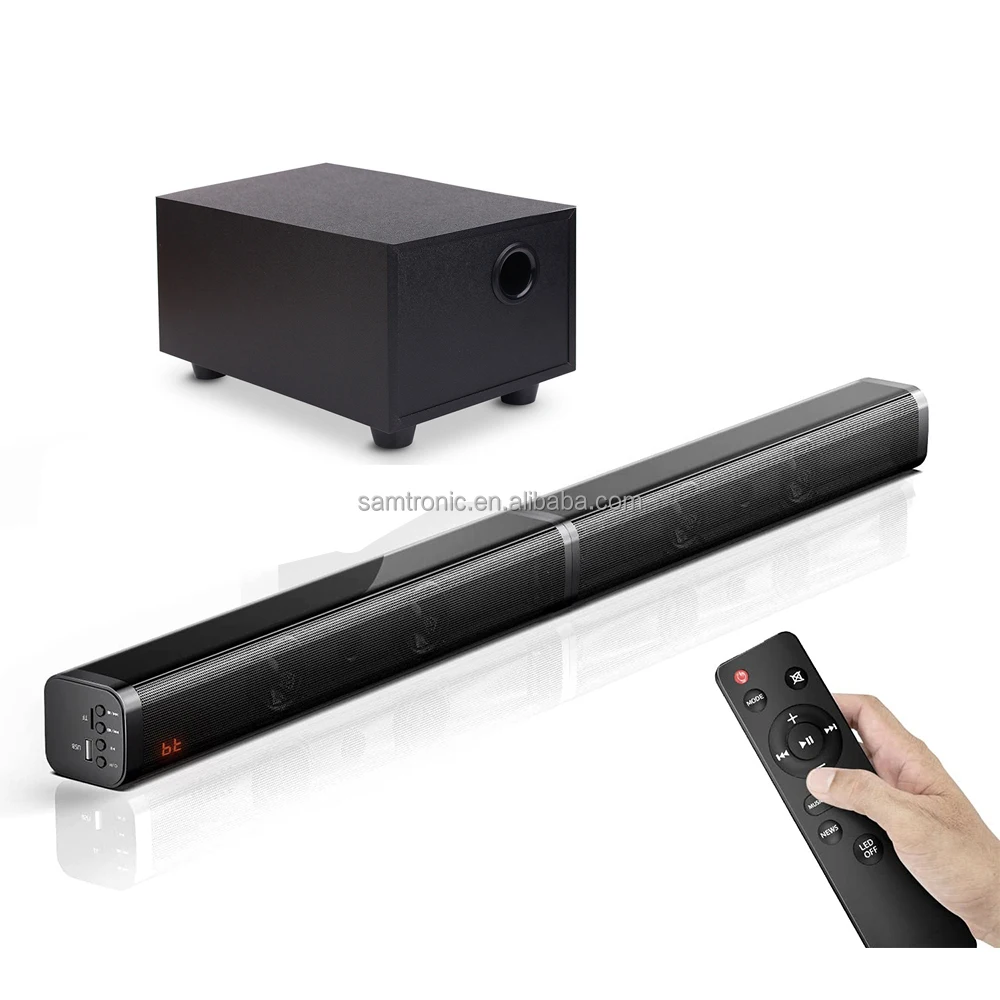 

100W TV SoundBar 2.1 Blue tooth Speaker 5.0 Home Theater Sound System 3D Surround Sound Bar Remote Control With Subwoofer