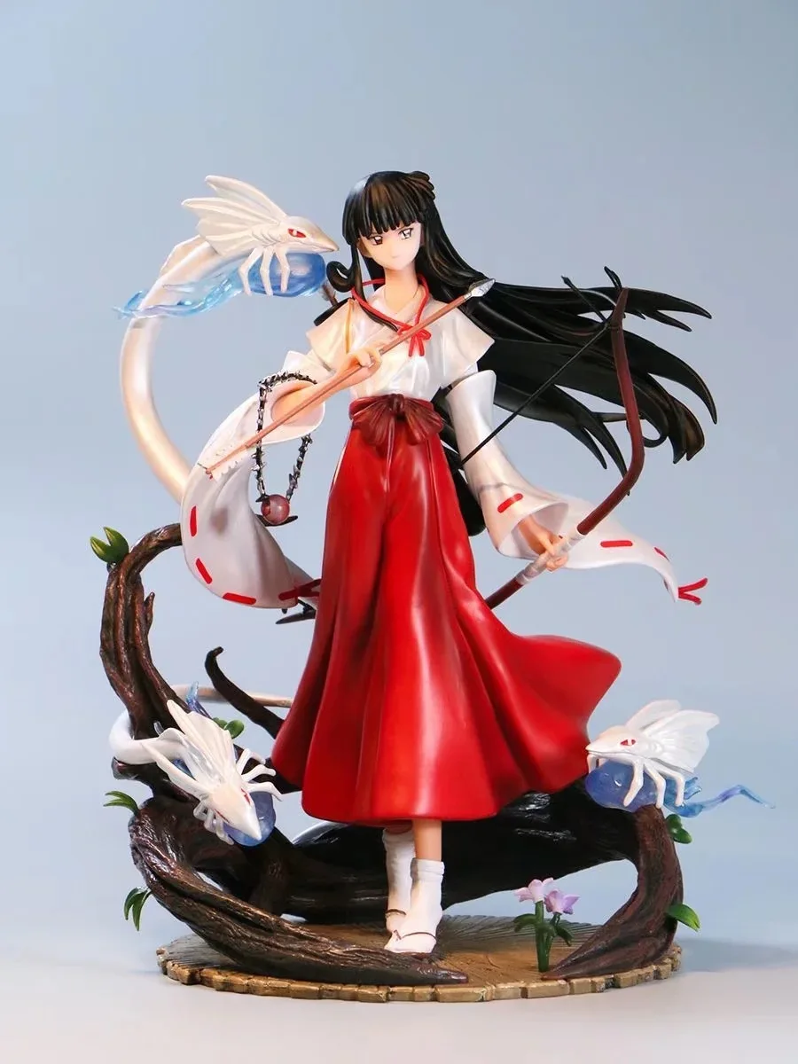 

26cm Inuyasha Kikyo GK Statue Sesshomaru Kikyō Fire Phoenix Action Figure Collectible PVC Model Toys Anime Decoration Figurine