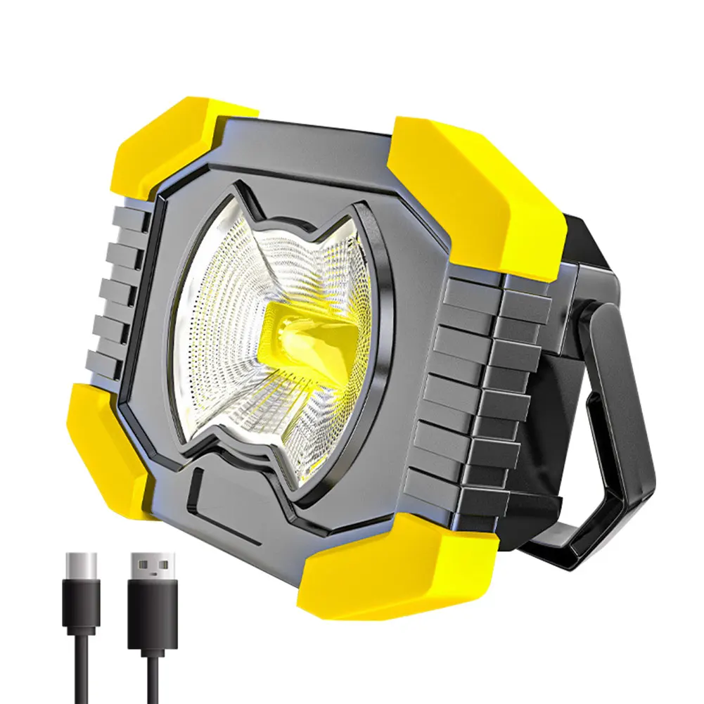 

Solar Powered USB Rechargeable COB LED Searchlight Waterproof Portable Work Lamp for Traveling Hiking Camping