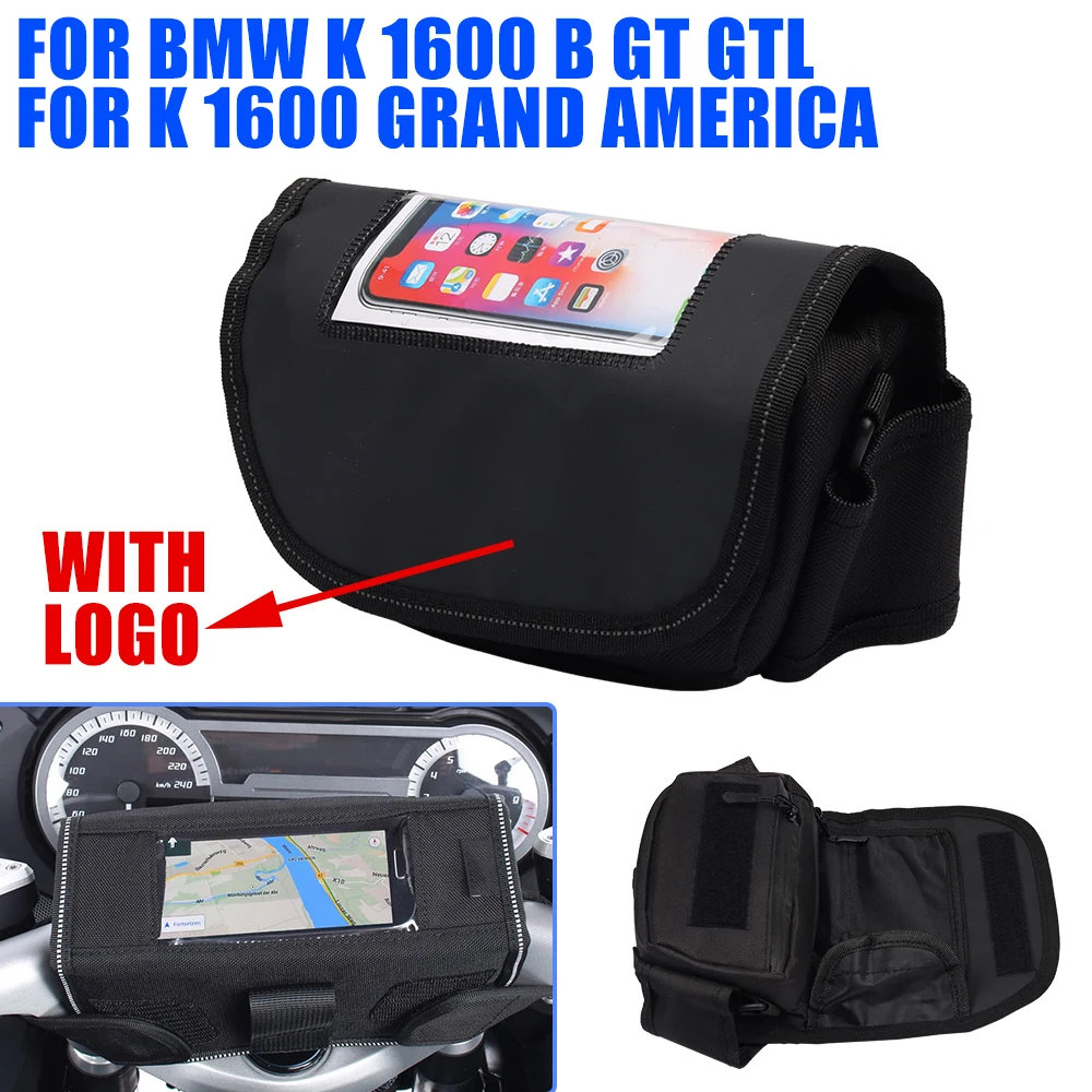 Motorcycle Handlebar Travel Bag Storage Mobile Phone GPS Navigation For BMW K 1600 B 1600GT K1600 GT GTL K1600GT K1600B K1600GTL