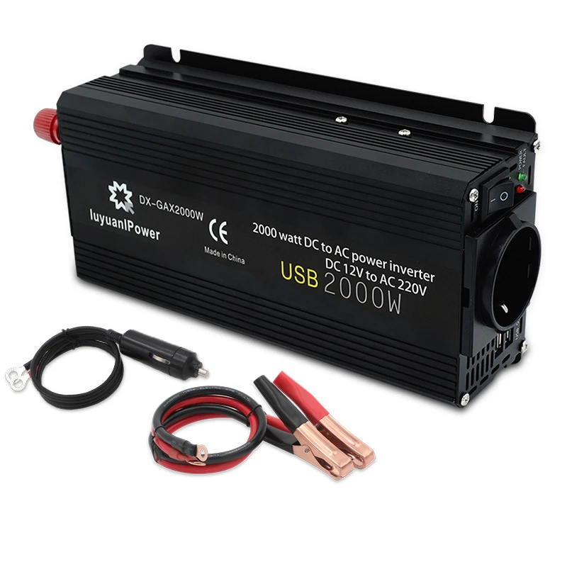 

Светодиодный преобразователь вольтметра, трансформатор, универсальная розетка европейского стандарта, постоянный ток 12 В в переменный ток 220 В, инвертор немодулированного синусоидального сигнала 1000 Вт/1500 Вт/2200 Вт/2600 Вт/3000 Вт