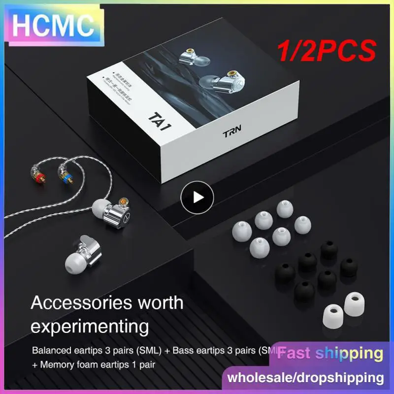 

1/2PCS TA1 Hi-FI 1BA+1DD (Knowles 33518,8mm Dynamic) In-ear Earphone Drive HIFI Bass Metal Monitor Running Sport