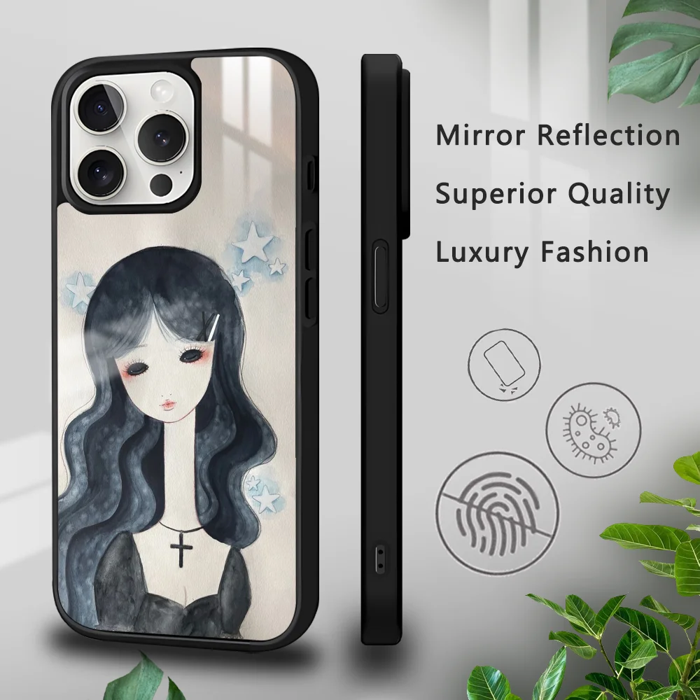 Чехол для телефона Pretty Aya T-Takano с аниме iPhone 16 15 14 13 12 11 Pro Xs Max Mini Plus Celulares Hard Funda