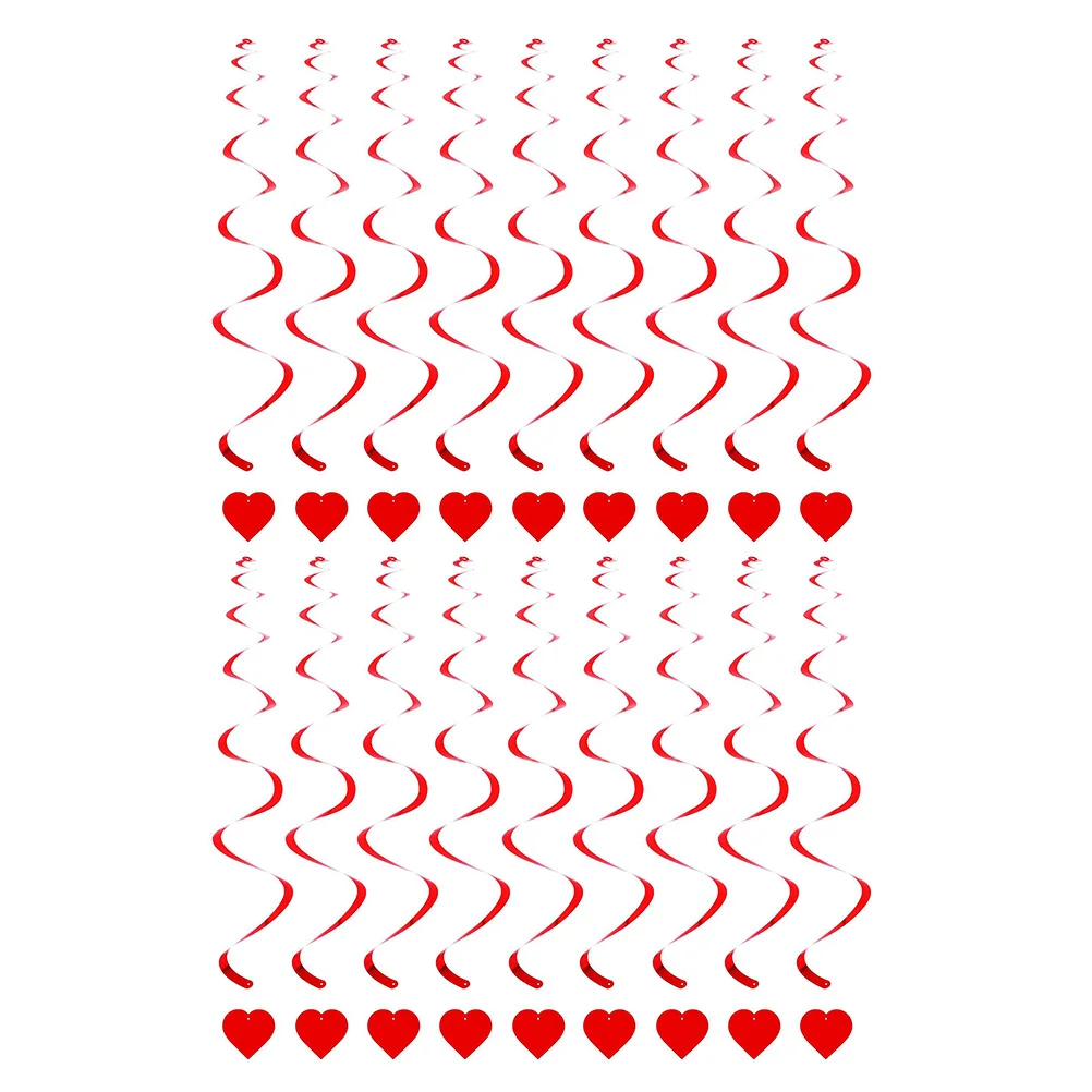 

Valentines Decorations Heart Swirl Hanging Party Day Spiral Decor Garland Swirls Birthday Wedding Supplies Ceiling Red Pendant