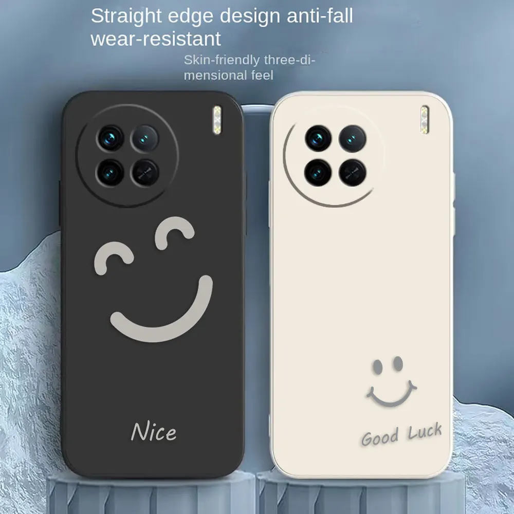 

Nice Good Luck Face Phone Case For VIVO X21I X21S X23 X27 X30 X50 X60 X70 X80 X90 PRO PLUS Colour Liquid Case Funda Shell Capa