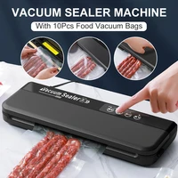 vacuum sealer machine dry moist food modes 60kpa automatic food bags sealer film packer with 10pcs food vacuum bags