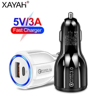car charger 3a fast charging plug 36w qc3 0 dual fast charge car charger with pd car cigarette lighter to usb adapter for xiaomi