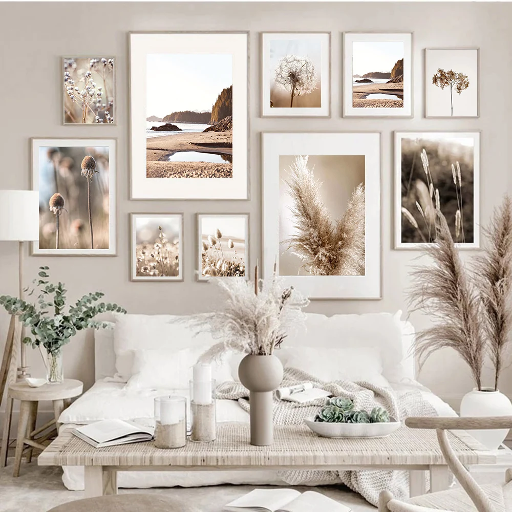 

Reed Landscape Dandelion Elk Canvas Poster Nordic Style Wall Art Print Canvas Painting for Living Room Bedroom Pictures Decor