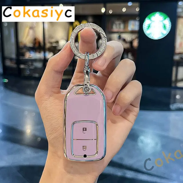 

Чехол для автомобильного смарт-ключа из ТПУ, брелок для ключей для Honda CRV CR-V Fit Civic Accord HR-V HRV City Odyssey XR-V, защитный держатель в виде ракушки