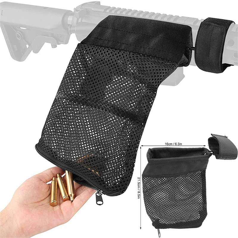 

Quick Mount Release Shell Catcher Brass Catcher with Detachable Picatinny Heat Resistant Nylon Mesh for Rifle Airsoft Accessorie